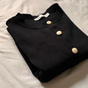 ZARA Classy Black Button Up Sweater